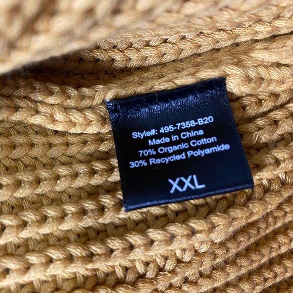 JENNI KAYNE SWEATER FISHERMAN ORGANIC COTTON MUSTARD MARIGOLD KNIT LONGLINE - Picture 6 of 13